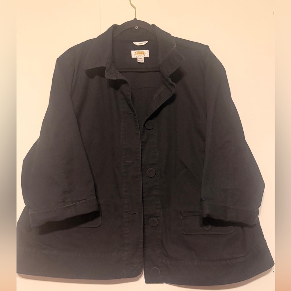 Talbots Classic Black Trench Coat